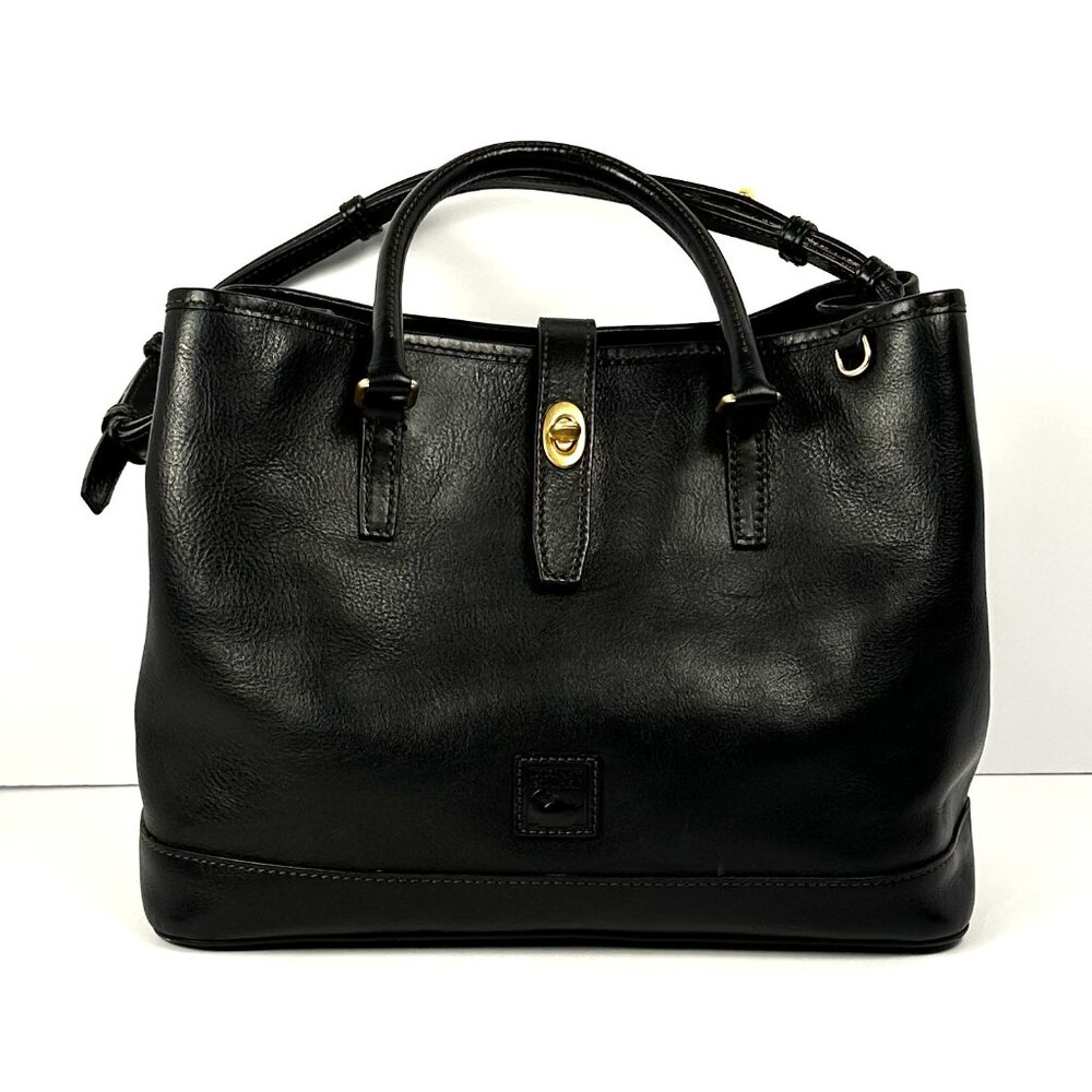 Dooney & Bourke Black Florentine Leather Perry Satchel NWT - Picture 9 of 10